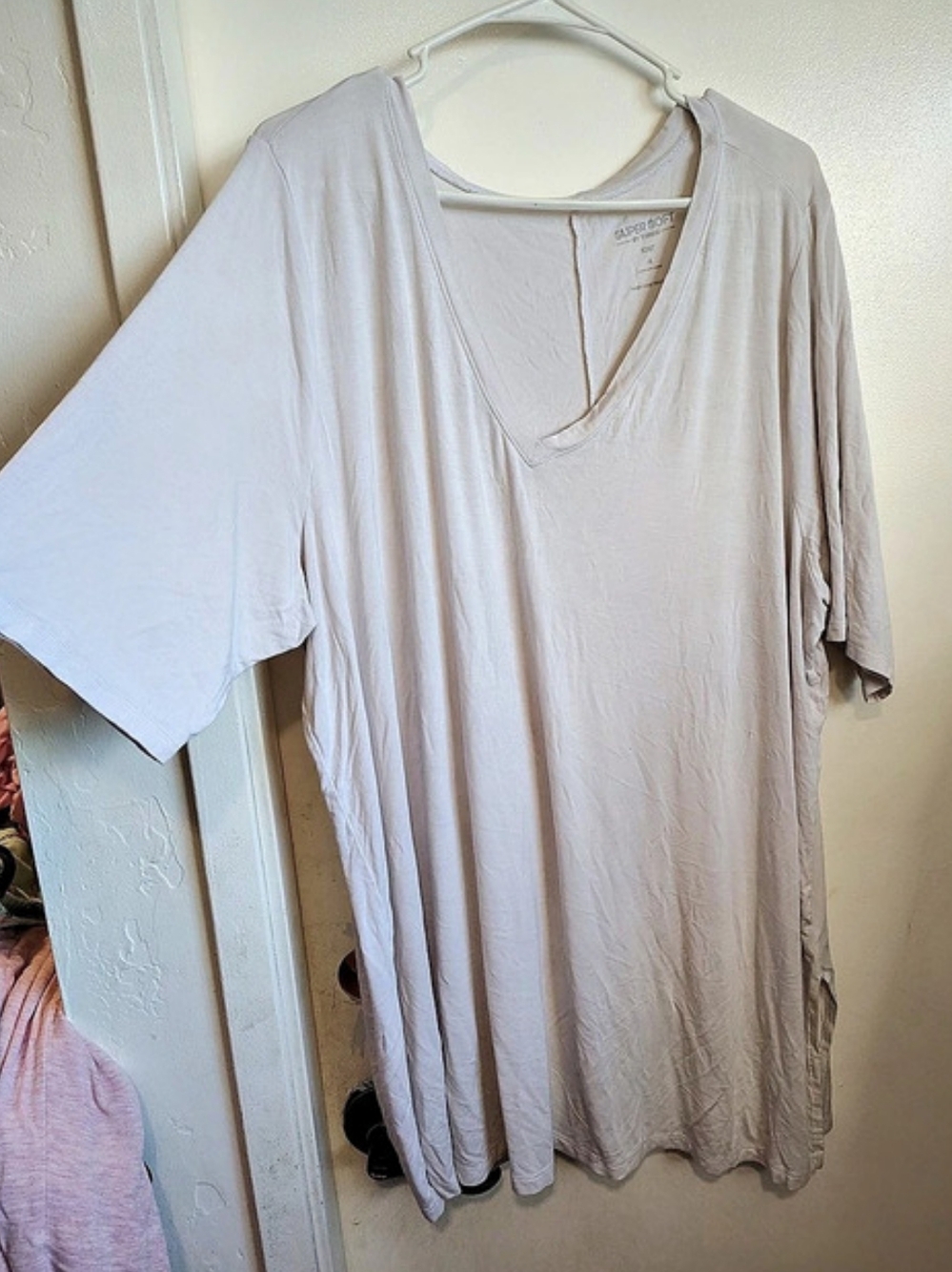 Torrid Favorite Tunic Super Soft V-Neck Side Slit Tee Gray Size 4